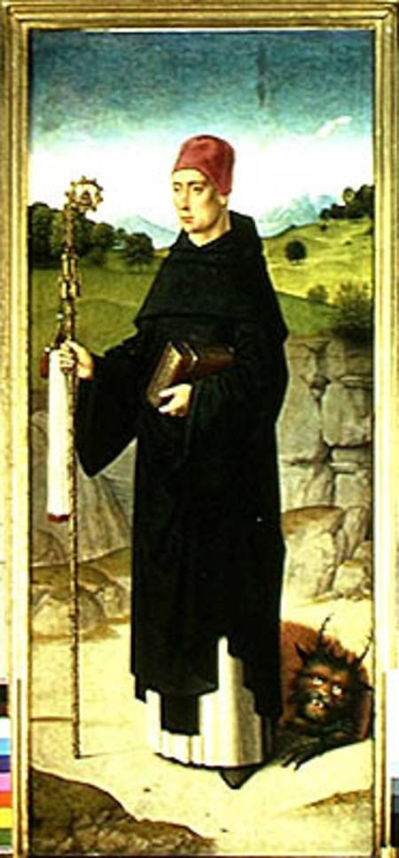 St. Bernard, left hand panel from the Triptych of St. Erasmus od Dieric Bouts d. Ä.