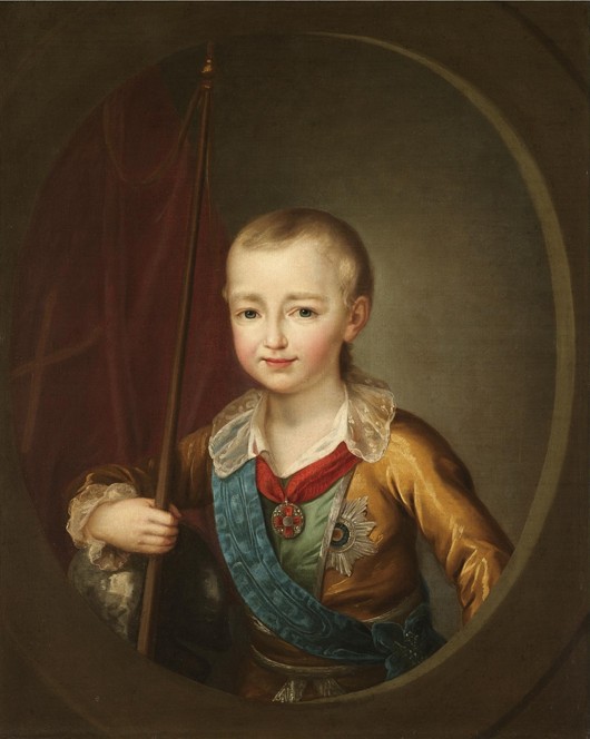 Portrait of Grand Duke Alexander Pavlovich (Alexander I) as Child od Dimitrij Grigorjewitsch Lewizkij