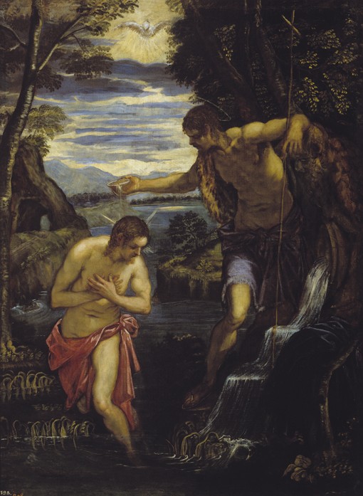 The Baptism of Christ od Domenico Tintoretto