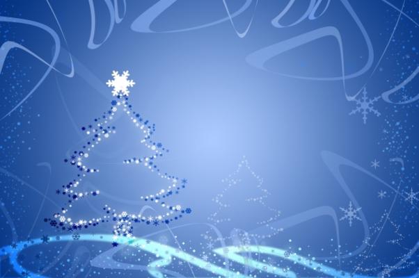 blaue illustration zu weihnachten od Doreen Salcher