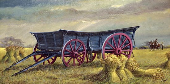 The Blue Wagon (oil on canvas)  od Dudley  Pout