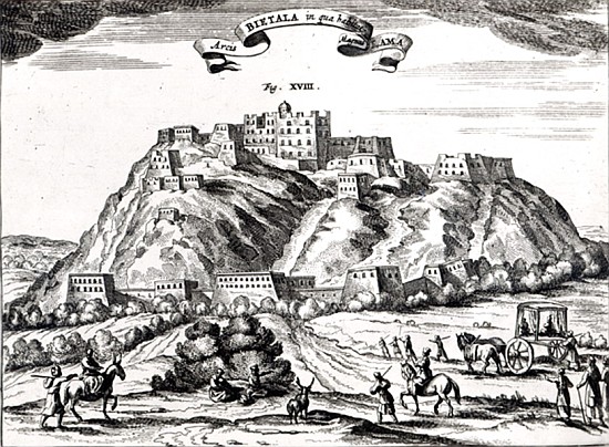 Bietala, fortress of Lama the Great, Kingdom of Lhassa,illustration from ''La Chine illustree'' Atha od Dutch School