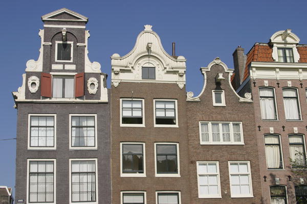 Gabled houses, (photo)  od Dutch School