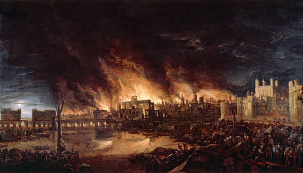 The Great Fire of London od Dutch School