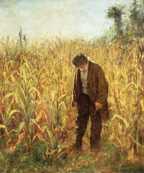 Man in a Cornfield od Eastman Johnson