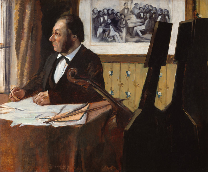 Louis-Marie Pilet, Cellist in the Orchestra of the Paris Opera od Edgar Degas