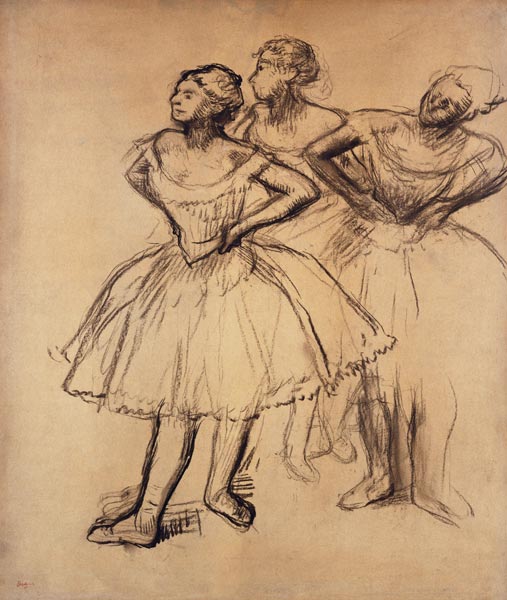 Drei Tänzerinnen (Trois Danseuses). od Edgar Degas