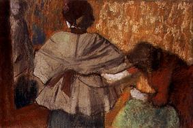At the milliner od Edgar Degas