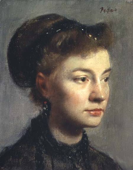 Portrait of a young woman od Edgar Degas