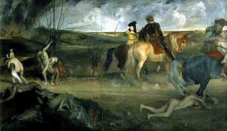 Scene of War in the Middle Ages od Edgar Degas