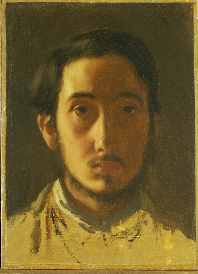Self Portrait, c.1857 (oil on paper laid down on canvas) od Edgar Degas