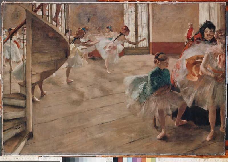 The dance rehearsal od Edgar Degas