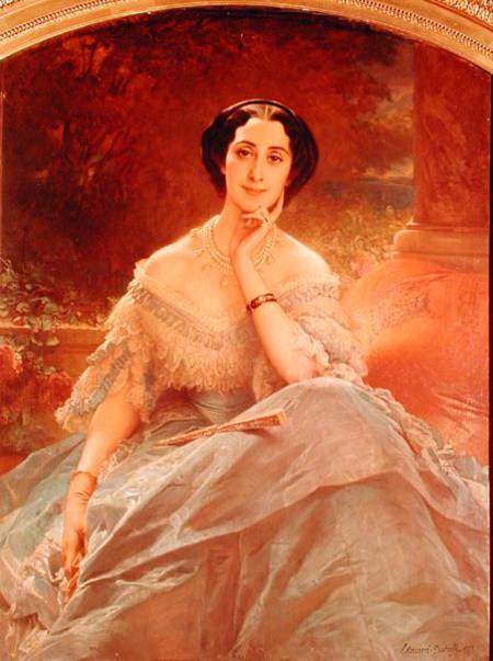 Portrait of the Countess of Hallez-Claparede od Edouard Louis Dubufe