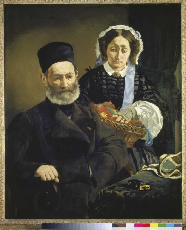 Monsieur and madam Auguste Manet, the parents of the artist. od Edouard Manet