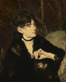 Berthe Morisot with fan / Manet / 1874