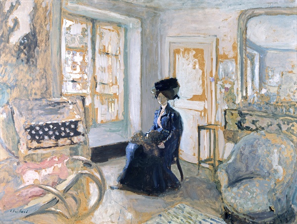 Model in a Blue Dress (oil and tempera)  od Edouard Vuillard