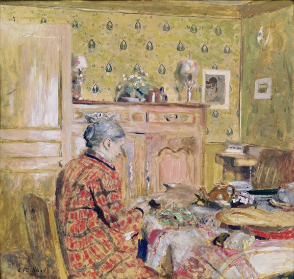 The Artist''s Mother Taking Breakfast, 1899-1904 (oil on card)  od Edouard Vuillard