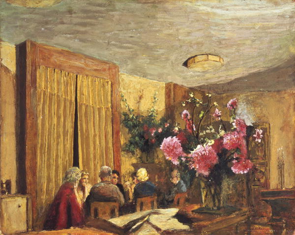 The Card Party, c.1923 (distemper on panel)  od Edouard Vuillard