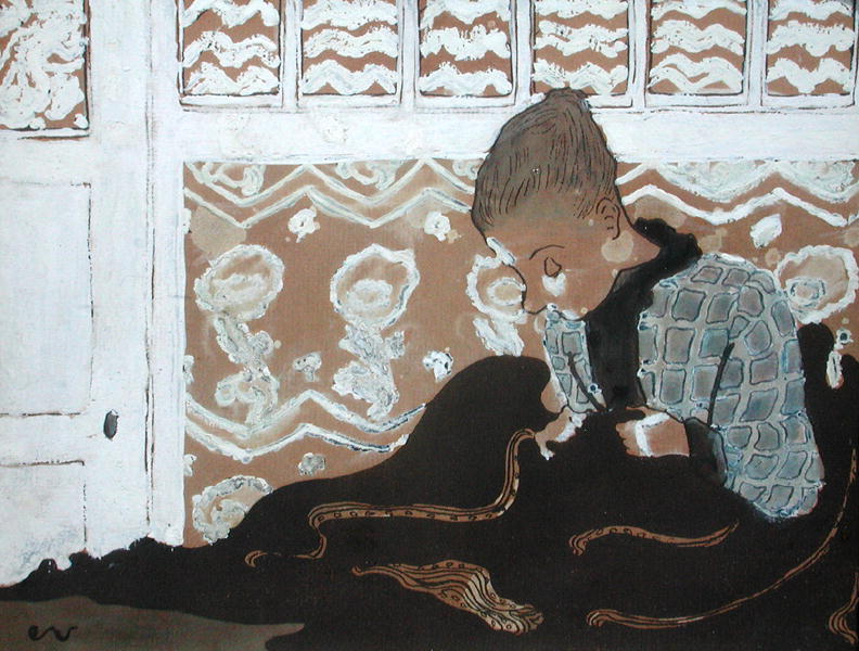 The Seamstress (colour litho heightened with gouache)  od Edouard Vuillard