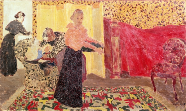 Three Women in an Interior with Rose Wallpaper, 1895  od Edouard Vuillard