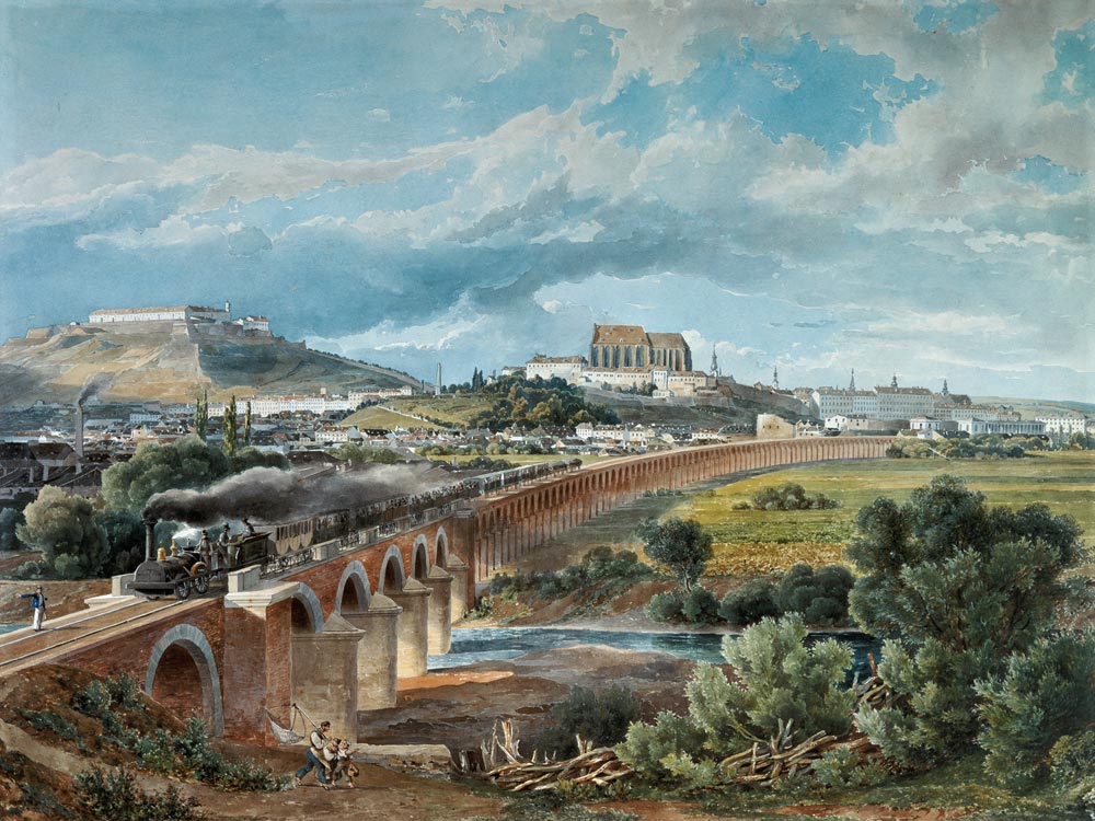 Railway bridge near Brno od Eduard Gurk