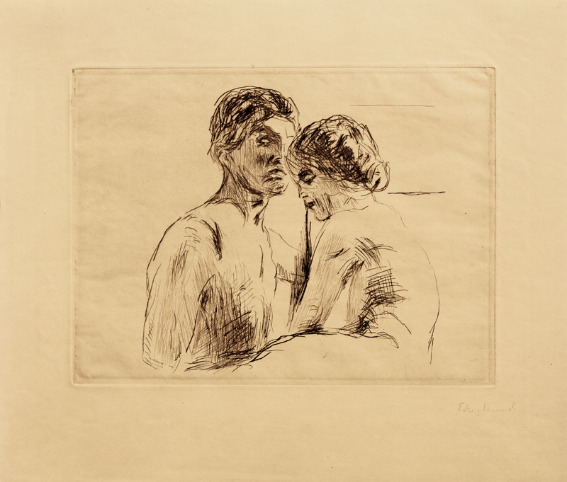 Mann und Frau od Edvard Munch