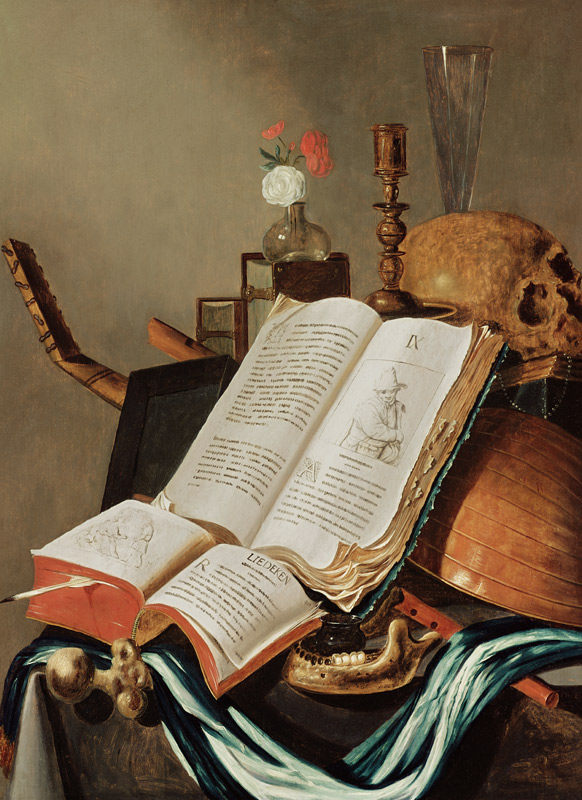 Vanitas Still Life od Edwaert Colyer or Collier