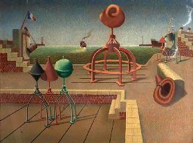 Satellitium, 1942 (tempera on wood)