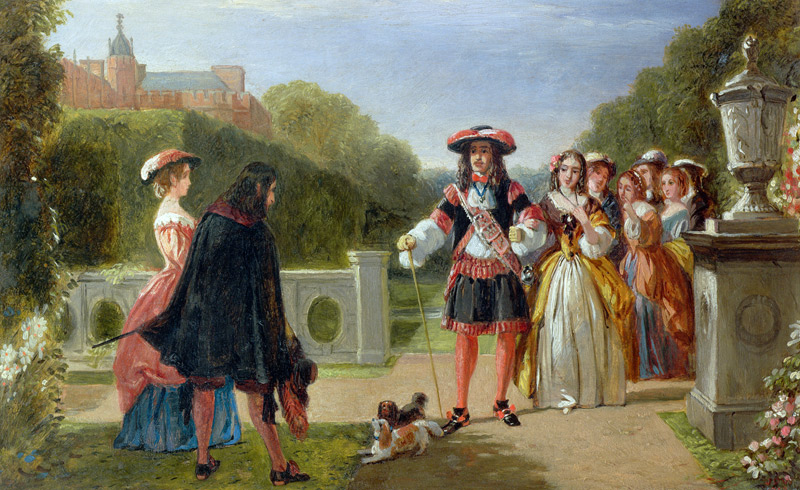King Charles II (1630-85) and Nell Gwynne (1650-87) od Edward Matthew Ward