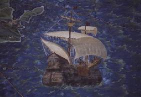 Galleon, detail from the 'Galleria delle Carte Geografiche'