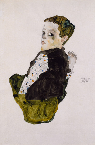 Sedentary boy od Egon Schiele