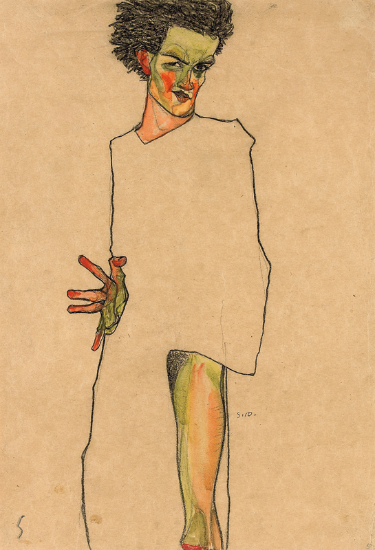 Selbstbildnis od Egon Schiele