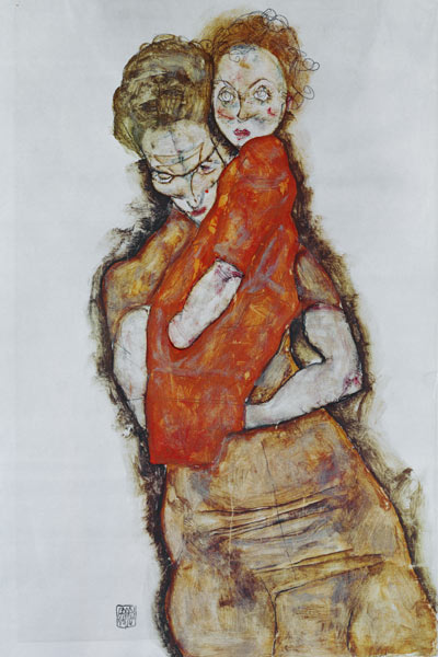 Mutter mit Kind od Egon Schiele