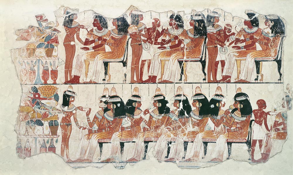 Banquet scene, from Thebes od Egyptian