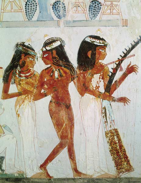 Musicians and a Dancer, from the Tomb of Nakht, New Kingdom od Egyptian