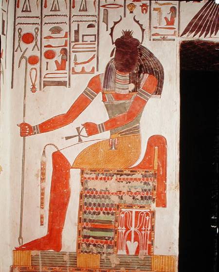 The god, Khepri, from the Tomb of Nefertari, New Kingdom od Egyptian