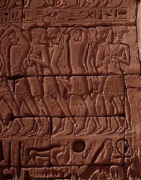 Philistine prisoners being led away New Kingdom od Egyptian