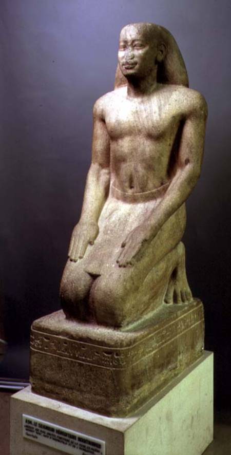 Statue of Nakhtorheb kneeling, Saite Period od Egyptian