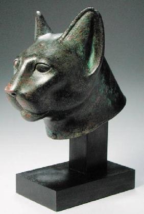 Head of a cat, Late Period