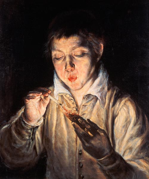 Boy who lights a candle od (eigentl. Dominikos Theotokopulos) Greco, El