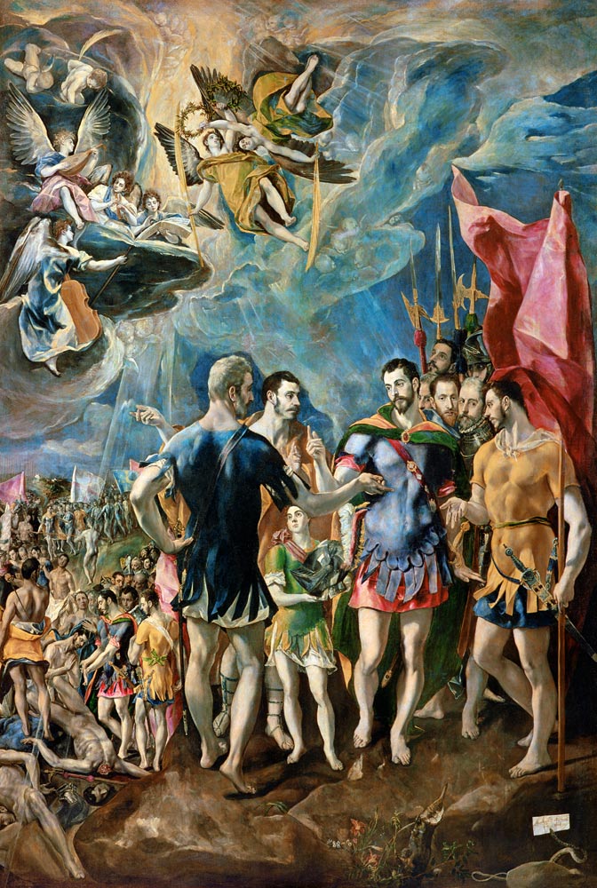 The Martyrdom of St. Maurice - El Greco jako tisk anebo olejomalba