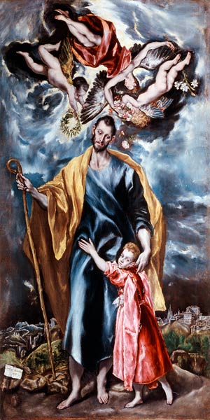 St. Joseph and the Christ Child od (eigentl. Dominikos Theotokopulos) Greco, El