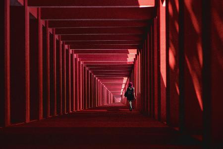 Woman in red