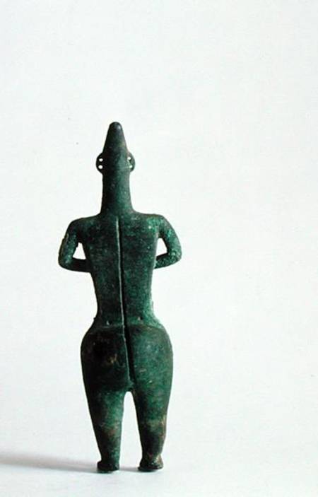 Back view of a human figurine thought to have had ritual connotations, from Marlik, Iran od Elamite
