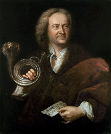 Gottfried Reiche (1667-1734), Senior Musician and Solo Trumpeter of Bach's Orchestra od Elias Gottlob Haussmann
