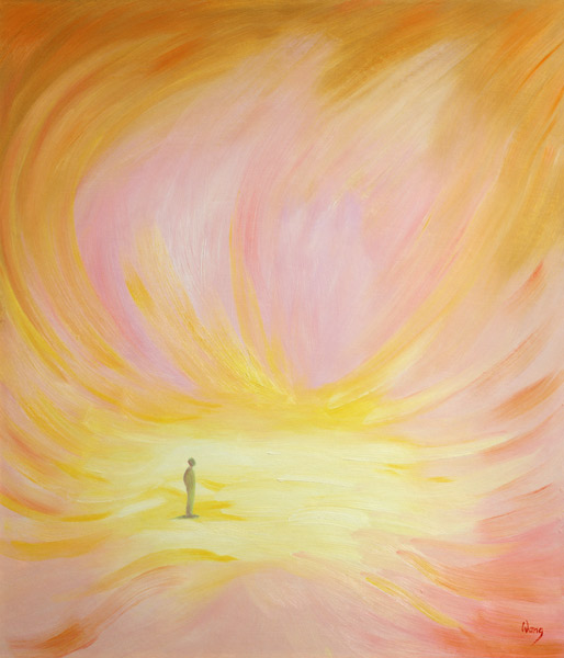 The purified soul is like a bright, beautiful chamber (oil on panel)  od Elizabeth  Wang