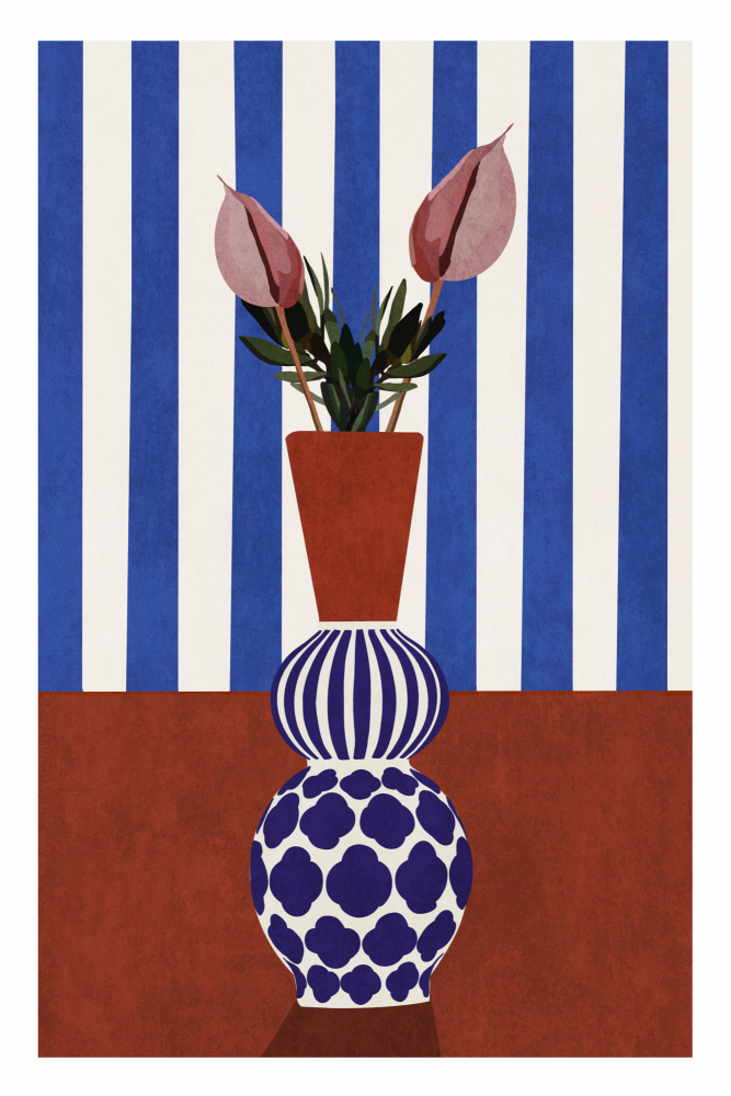 Flower Vase 2ratio 2x3 Print By Bohonewart od Emel Tunaboylu