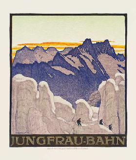 Jungfrau-Bahn, poster advertising the Jungfrau mountain railway