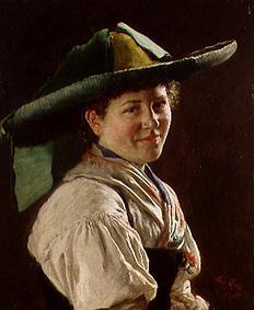 The green hat. od Emil Karl Rau