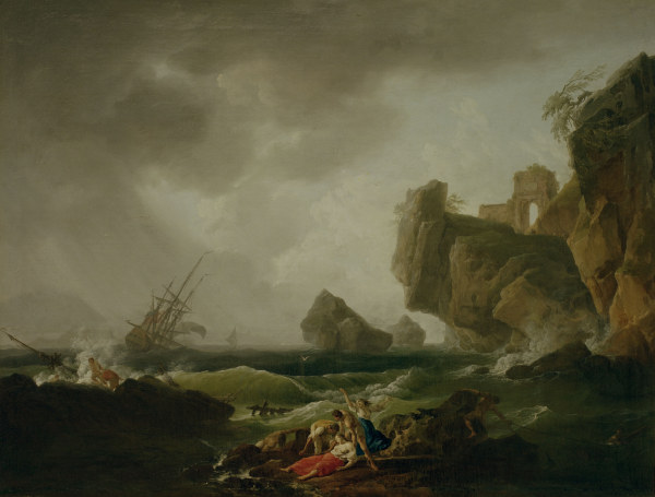 C.J.Vernet, Shipwreck / 1750 od Emile Jean Horace Vernet